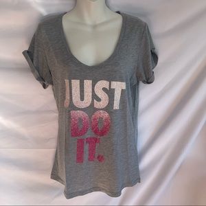 Just do it tshirt wide neck NIKE size s m cuffed
